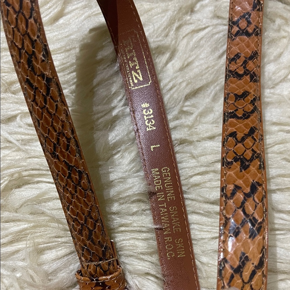 Genuine Snakeskin Leather Belt L